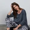 DiDi Basic legging in Dark shadow with Grandeur print- Leggings | Lange Broeken