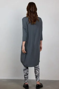 DiDi Basic legging in Dark shadow with Grandeur print- Leggings | Lange Broeken