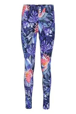 DiDi Basic legging print in darkblue with Azur Fusion print- Leggings | Lange Broeken
