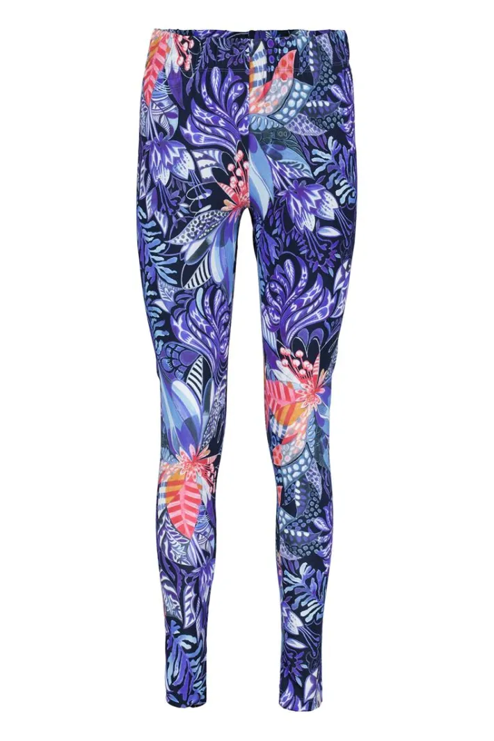 DiDi Basic legging print in darkblue with Azur Fusion print- Leggings | Lange Broeken