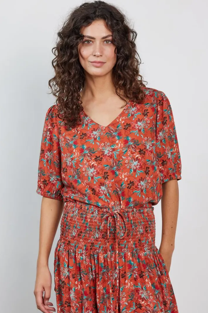 DiDi Blouse Poppy Reflection S print- Blouses
