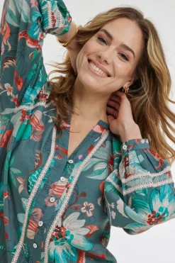 DiDi Blouse Abby Atlantic Reflection print- Blouses