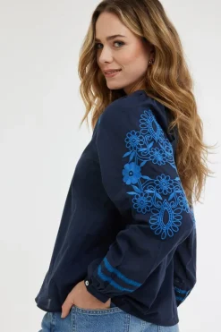 DiDi Blouse Abby Dark blue- Blouses