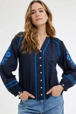 DiDi Blouse Abby Dark blue- Blouses