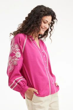 DiDi Blouse Abby Fuchsia purple- Blouses