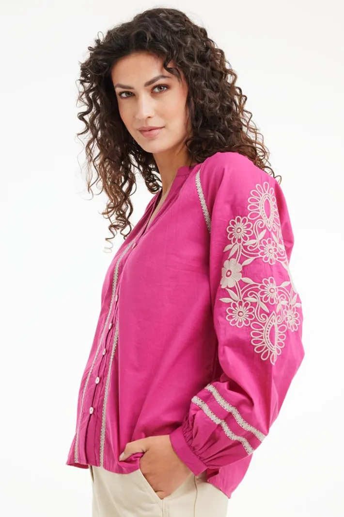 DiDi Blouse Abby Fuchsia purple- Blouses