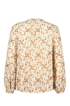 DiDi Blouse Adore Ecru Happy leaves print- Blouses