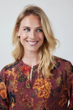 DiDi Blouse Adore Red Woodland print- Blouses
