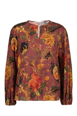 DiDi Blouse Adore Red Woodland print- Blouses