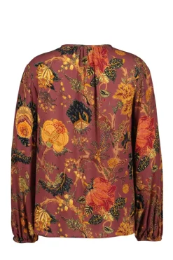 DiDi Blouse Adore Red Woodland print- Blouses