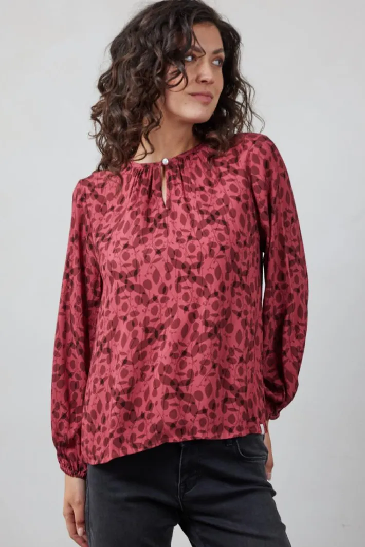 DiDi Blouse Adore Rose Happy leaves print- Blouses