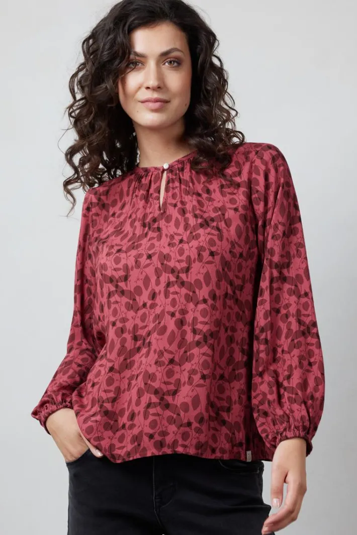 DiDi Blouse Adore Rose Happy leaves print- Blouses