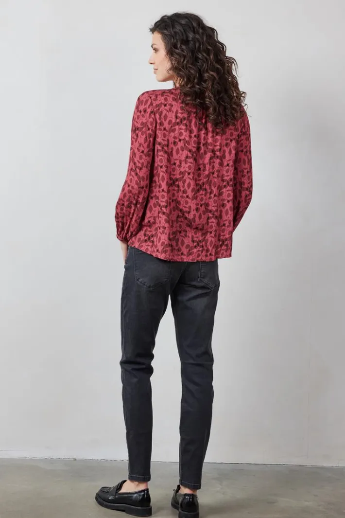DiDi Blouse Adore Rose Happy leaves print- Blouses