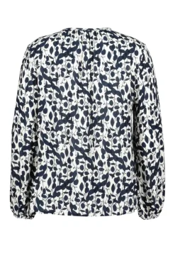 DiDi Blouse Adore Sand Blue Happy leaves print- Blouses