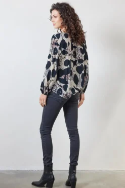 DiDi Blouse Adore Sand Wall flower print- Blouses