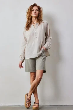 DiDi Blouse Chandy in Feather grey- Blouses