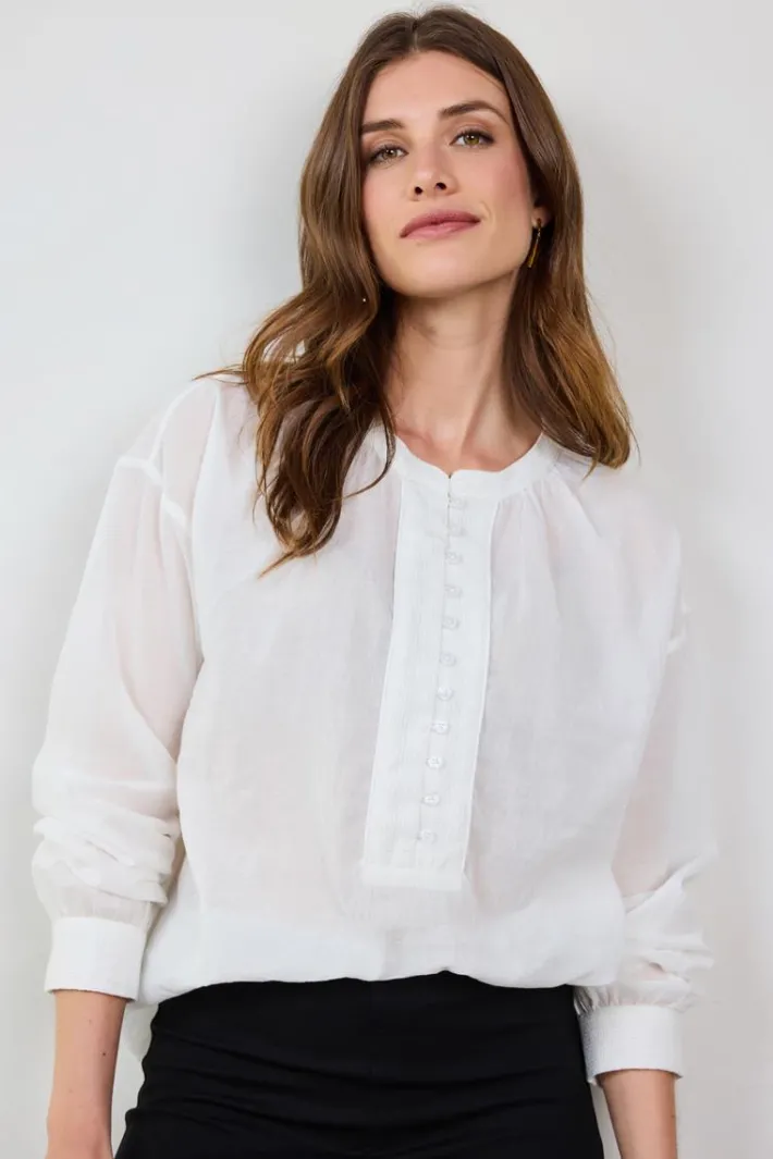 DiDi Blouse Chandy in offwhite- Blouses