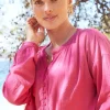 DiDi Blouse Chandy in Raspberry pink- Blouses