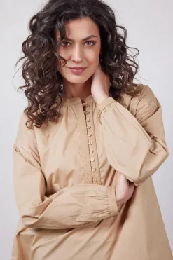 DiDi Blouse Chandy Tan brown- Blouses