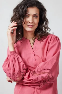 DiDi Blouse Cuty Holly berry rose- Blouses