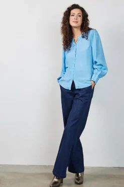 DiDi Blouse Delight Allure blue- Blouses