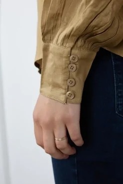 DiDi Blouse Delight Kelp sand- Blouses