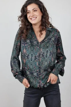 DiDi Blouse Fiesta Black Puntos print- Blouses