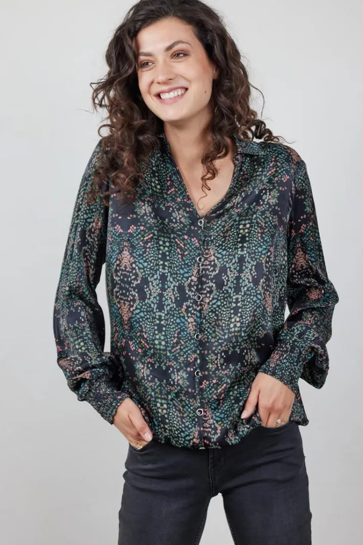 DiDi Blouse Fiesta Black Puntos print- Blouses