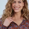 DiDi Blouse Fiesta Brown Waterside XS print- Blouses