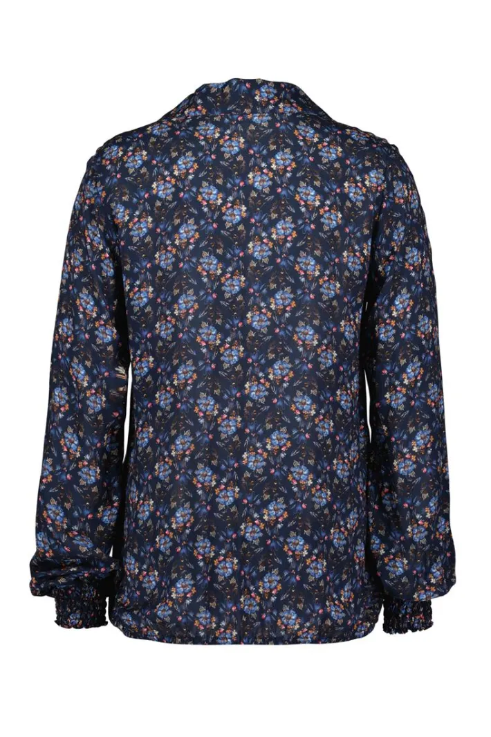 DiDi Blouse Fiesta Dark blue Waterside XS print- Blouses