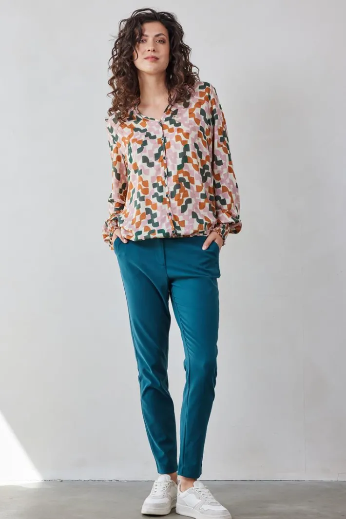 DiDi Blouse Fiesta Ecru Rhythm print- Blouses
