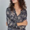 DiDi Blouse Fiesta in Grey ensemble print- Blouses