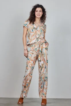 DiDi Blouse Harper in de Offwhite with Maritimo print.- Blouses