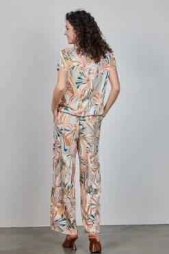 DiDi Blouse Harper in de Offwhite with Maritimo print.- Blouses