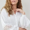 DiDi Blouse lace Delight in Offwhite- Blouses