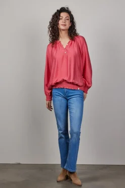 DiDi Blouse Lima in Sharon rose- Blouses