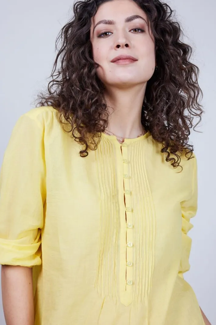 DiDi Blouse Lucy in Light yellow- Blouses
