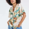 DiDi Blouse Manna Offwhite Rising sun print- Blouses