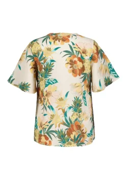DiDi Blouse Manna Offwhite Rising sun print- Blouses