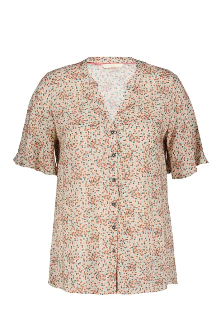 DiDi Blouse Manna Pink Fuji XS print- Blouses