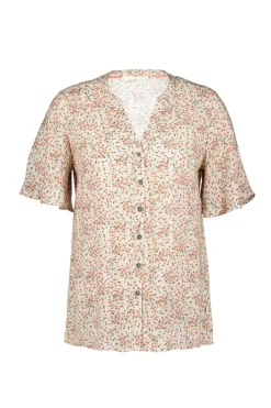 DiDi Blouse Manna Pink Fuji XS print- Blouses