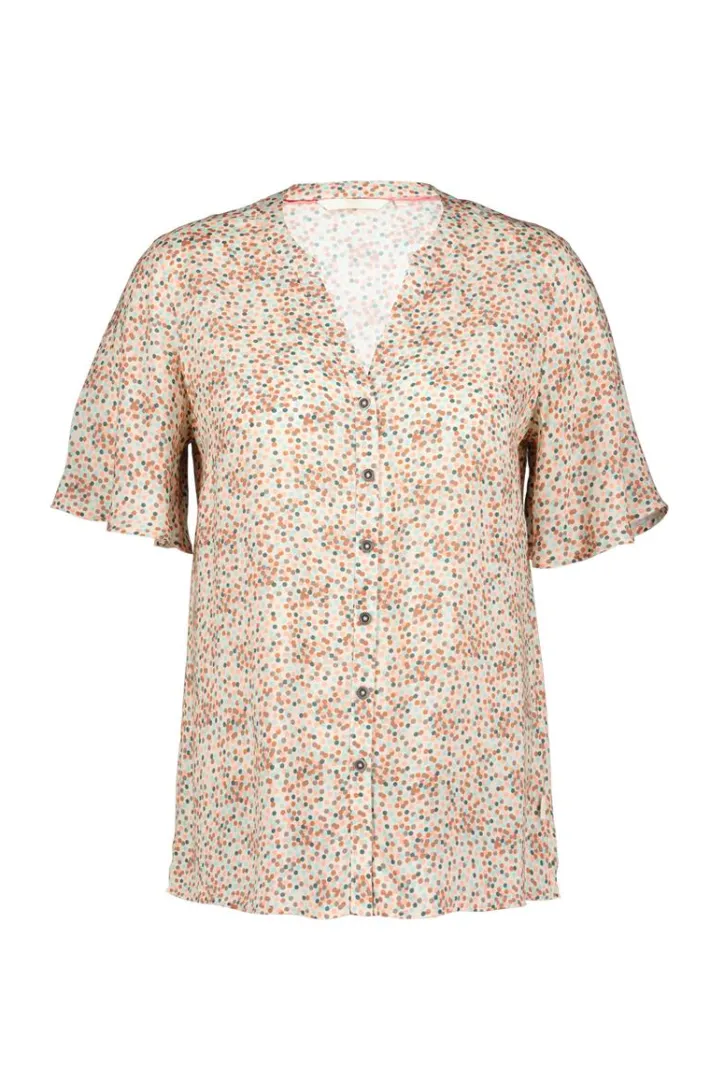 DiDi Blouse Manna Pink Fuji XS print- Blouses