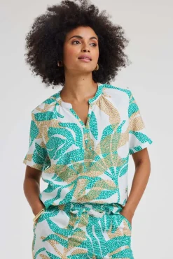 DiDi Blouse Moana Offwhite Bahia print- Blouses