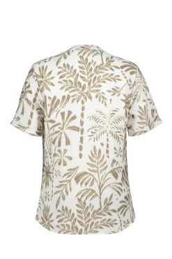 DiDi Blouse Moana Offwhite Palmer print- Blouses