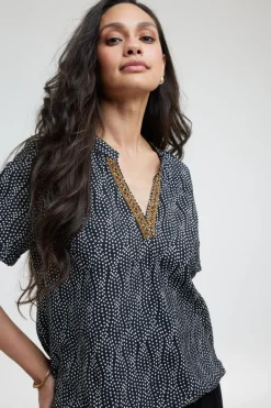 DiDi Blouse Moon Flowing print- Blouses