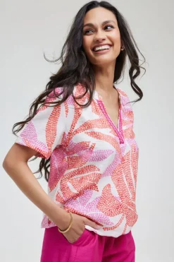 DiDi Blouse Moon Pink Bahia print- Blouses