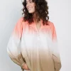 DiDi Blouse Nelsi dip dye Neon orange- Blouses