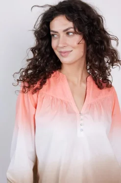 DiDi Blouse Nelsi dip dye Neon orange- Blouses