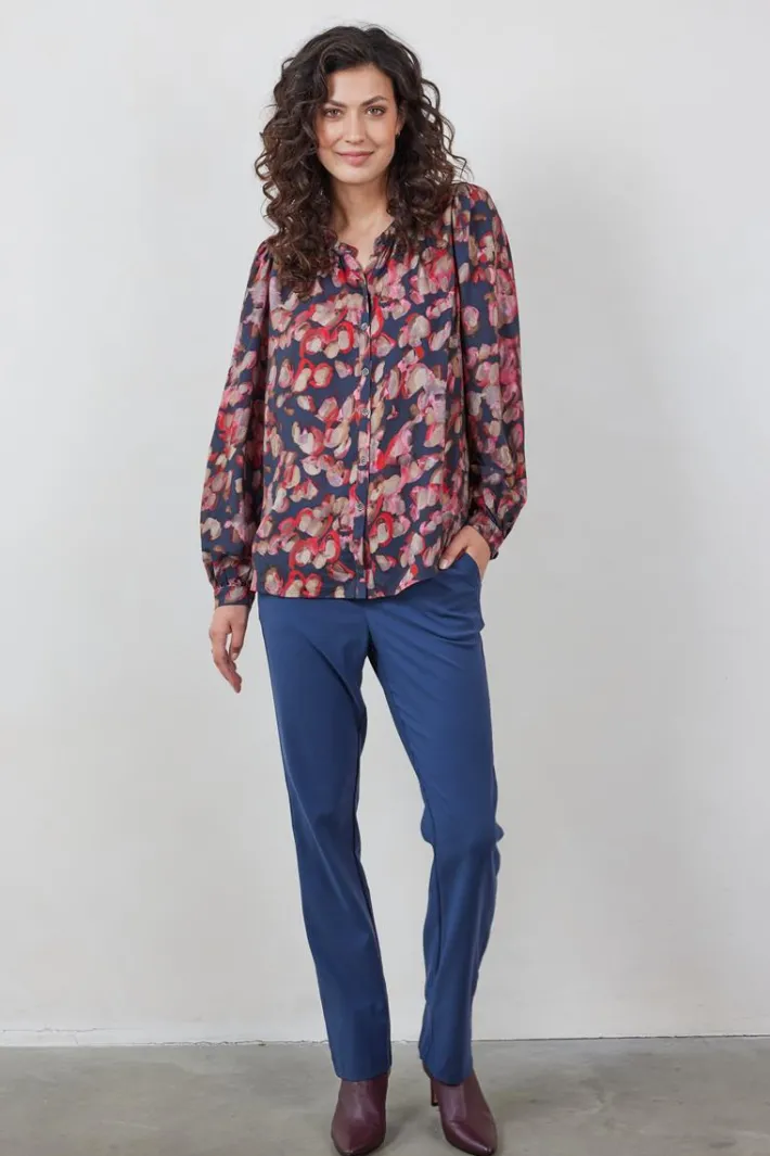 DiDi Blouse Nilly Darkblue Dewdrop print- Blouses