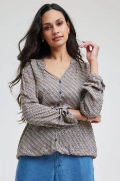 DiDi Blouse Nilly Sand Pure print- Blouses